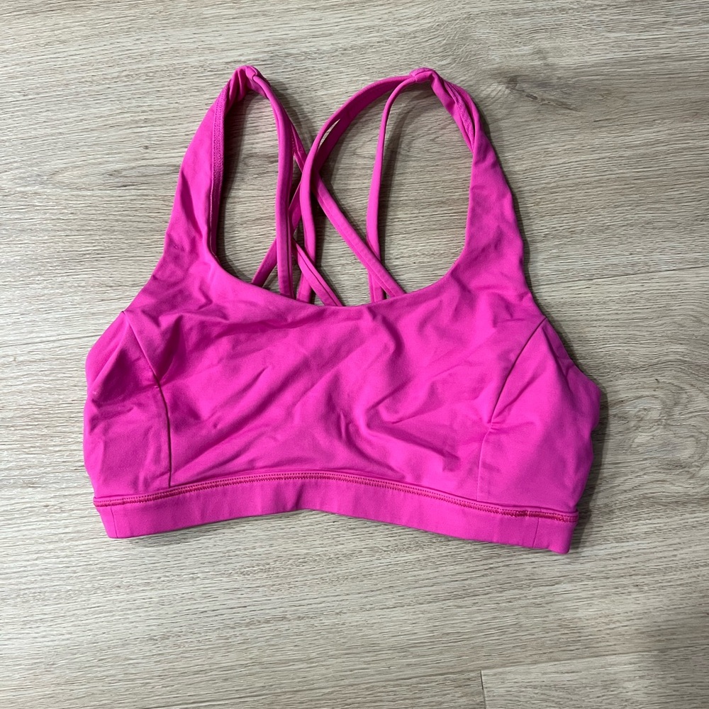Lululemon Hot Pink Sports Bra Medium Support